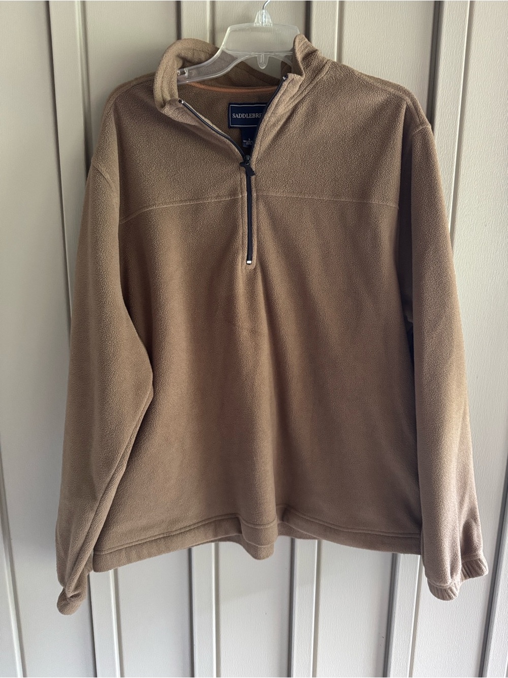 Saddlebred Brown Half-Zip Fleece Pullover size Large